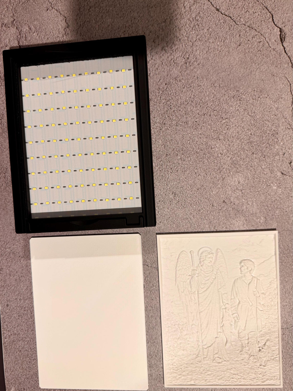 Illuminated Saint Raphael Lithophane | Backlit Religious Art | LED Faith Decor | Christian Gift
