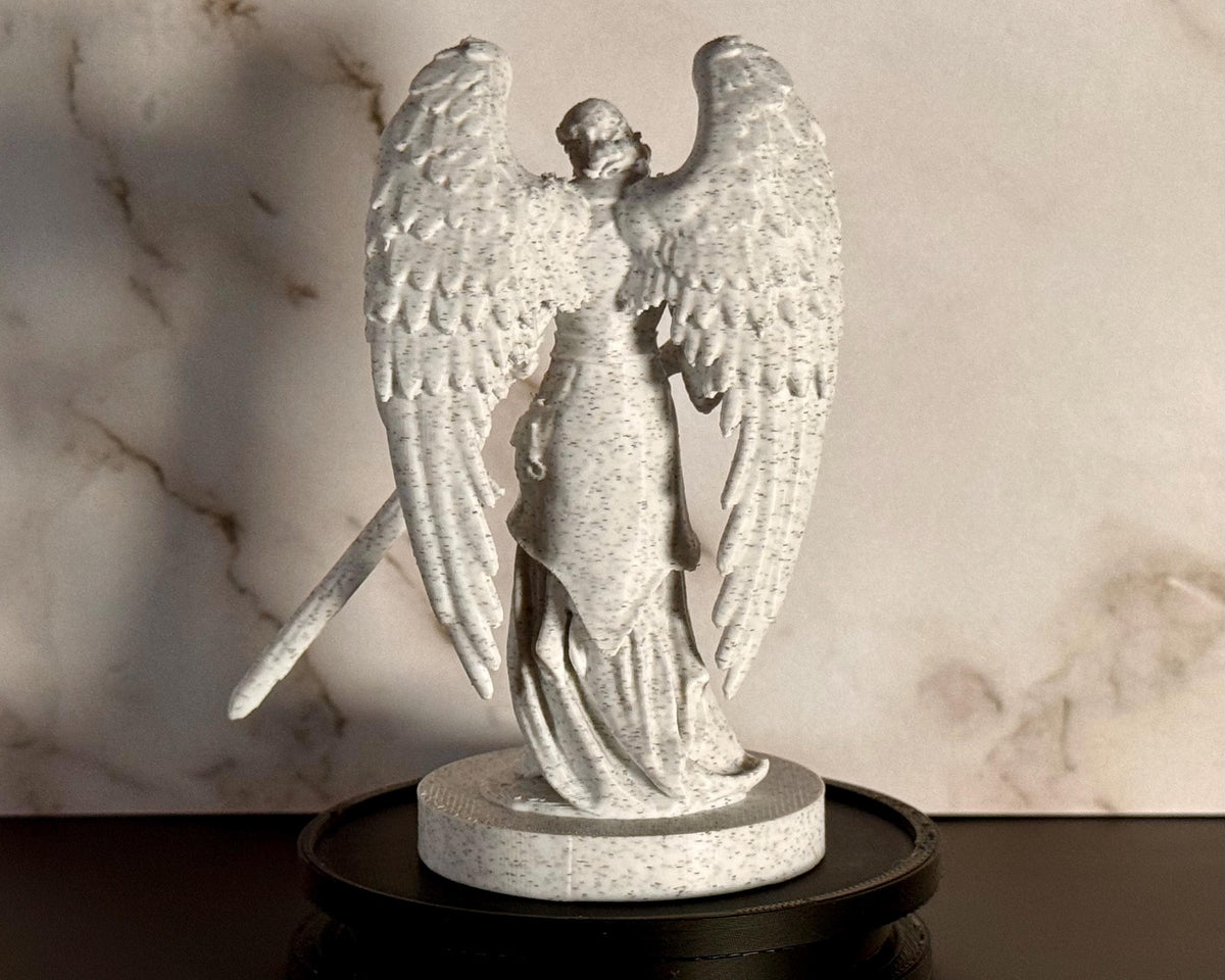 Angelic Warrior - "Send Me" –  3.7 “ Desk Size – Christian Sculpture – Religious Decor – Desktop Series