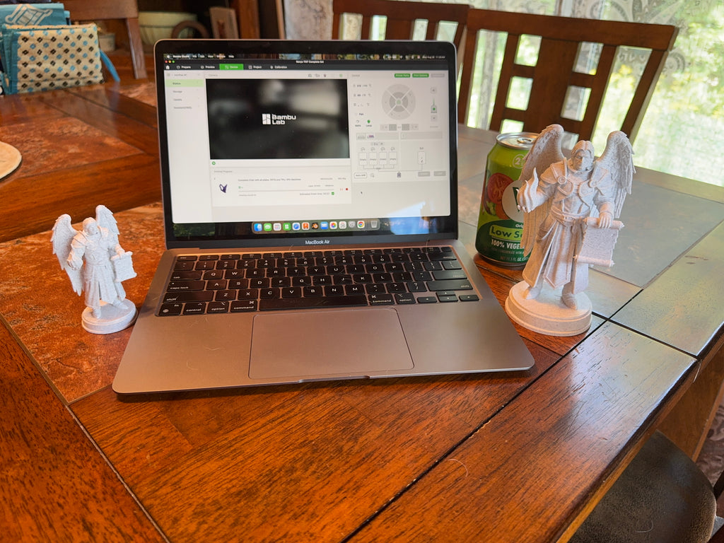 Archangel Uriel Statue –  3.7 “ Desk Size – Christian Sculpture – Religious Decor – Desktop Series