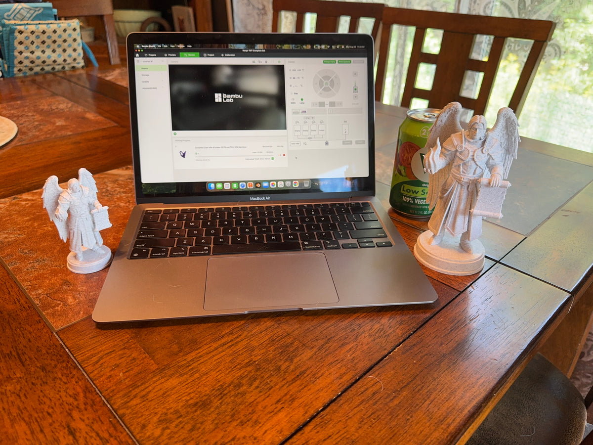 Archangel Uriel Statue –  3.7 “ Desk Size – Christian Sculpture – Religious Decor – Desktop Series