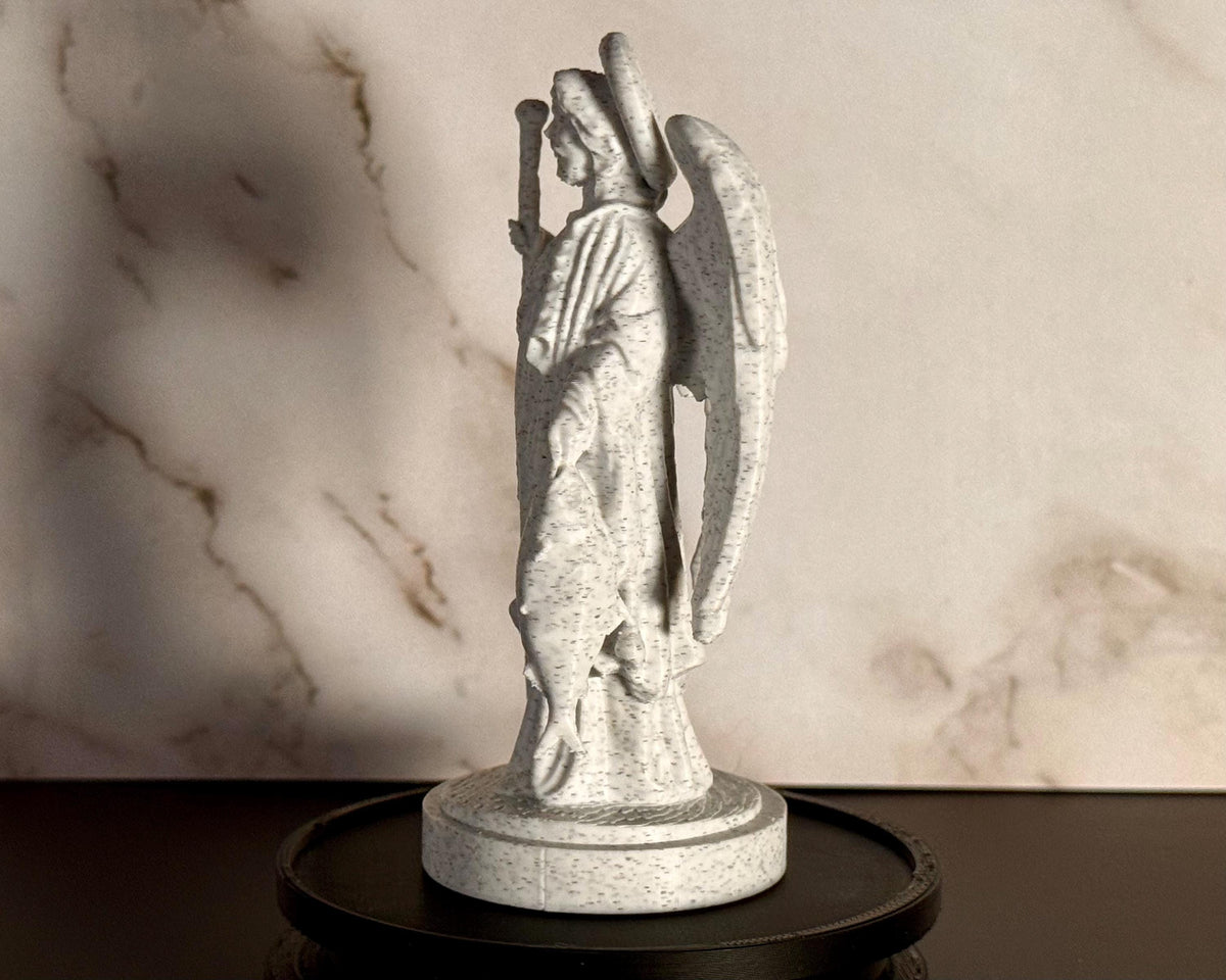 Archangel Raphael Statue –  3.7 “ Desk Size – Christian Sculpture – Religious Decor – Desktop Series