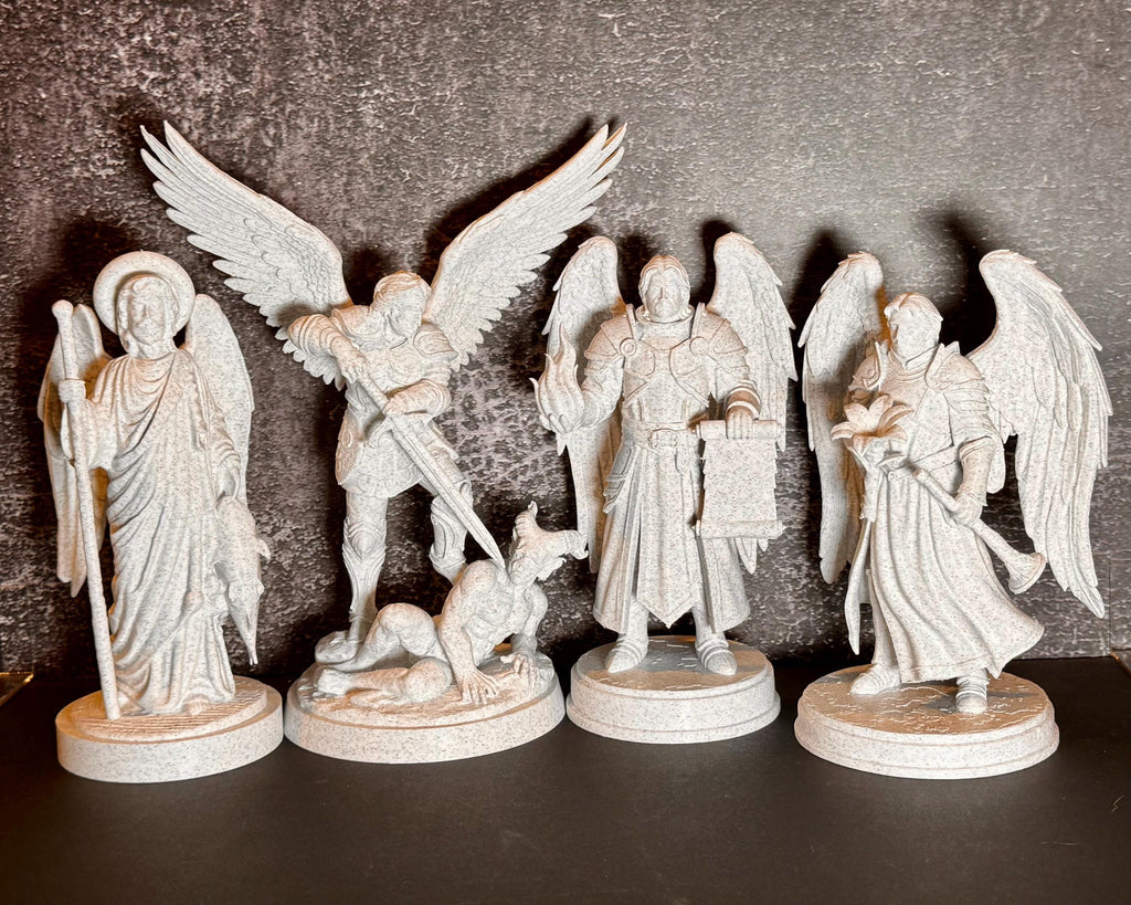 Archangel Raphael Statue – Christian Religious Figurine – Faith Home Decor